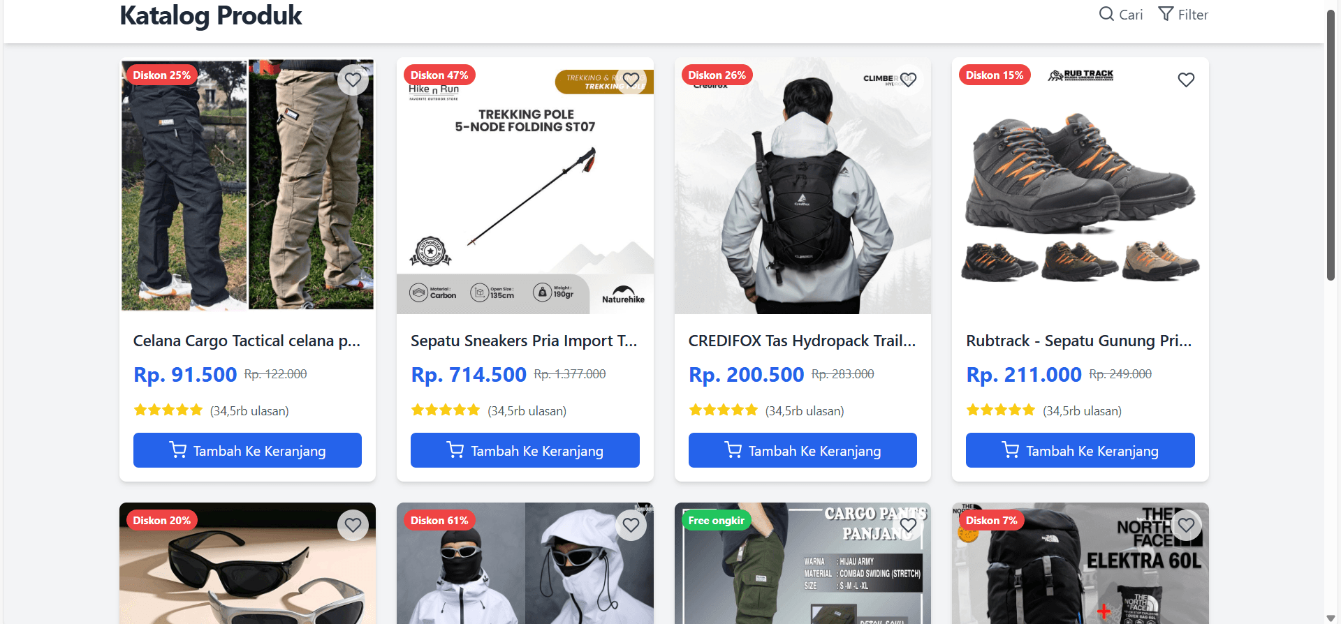 Preview project Katalog Pembelian